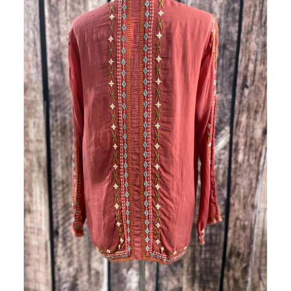 NEW JOHNNY WAS dover blouse in cerulean - Picture 2 of 3